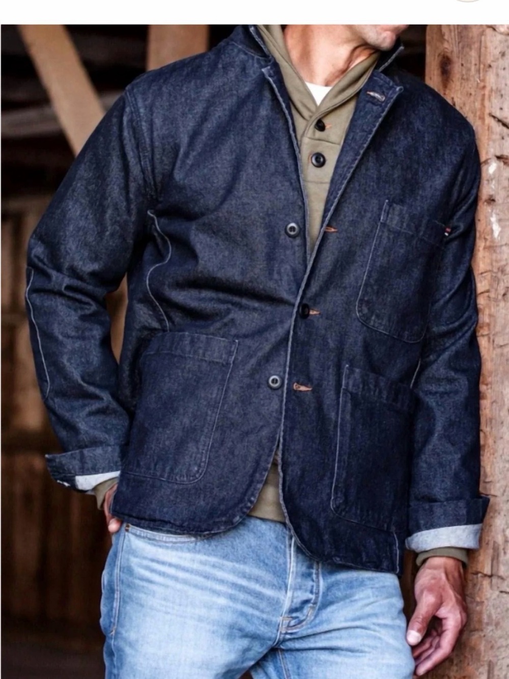 EUC Wiesmade Scout Denim Dark Indigo Blazer Medium